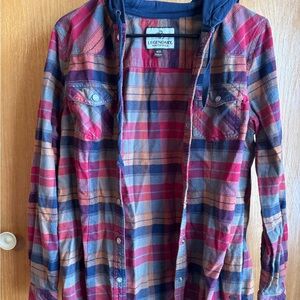 Legendary Whitetails Red Blue Mustard Flannel Light Shacket